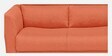 Oliver Fabric 3 Seater Sofa In Rust Colour