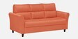 Oliver Fabric 3 Seater Sofa In Rust Colour