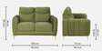 Olivia 2 Seater Fabric Sofa In Green Color