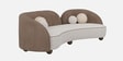 Olvion 3 Seater Sofa In Brown And Grey Colour