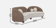 Olvion 3 Seater Sofa In Brown And Grey Colour