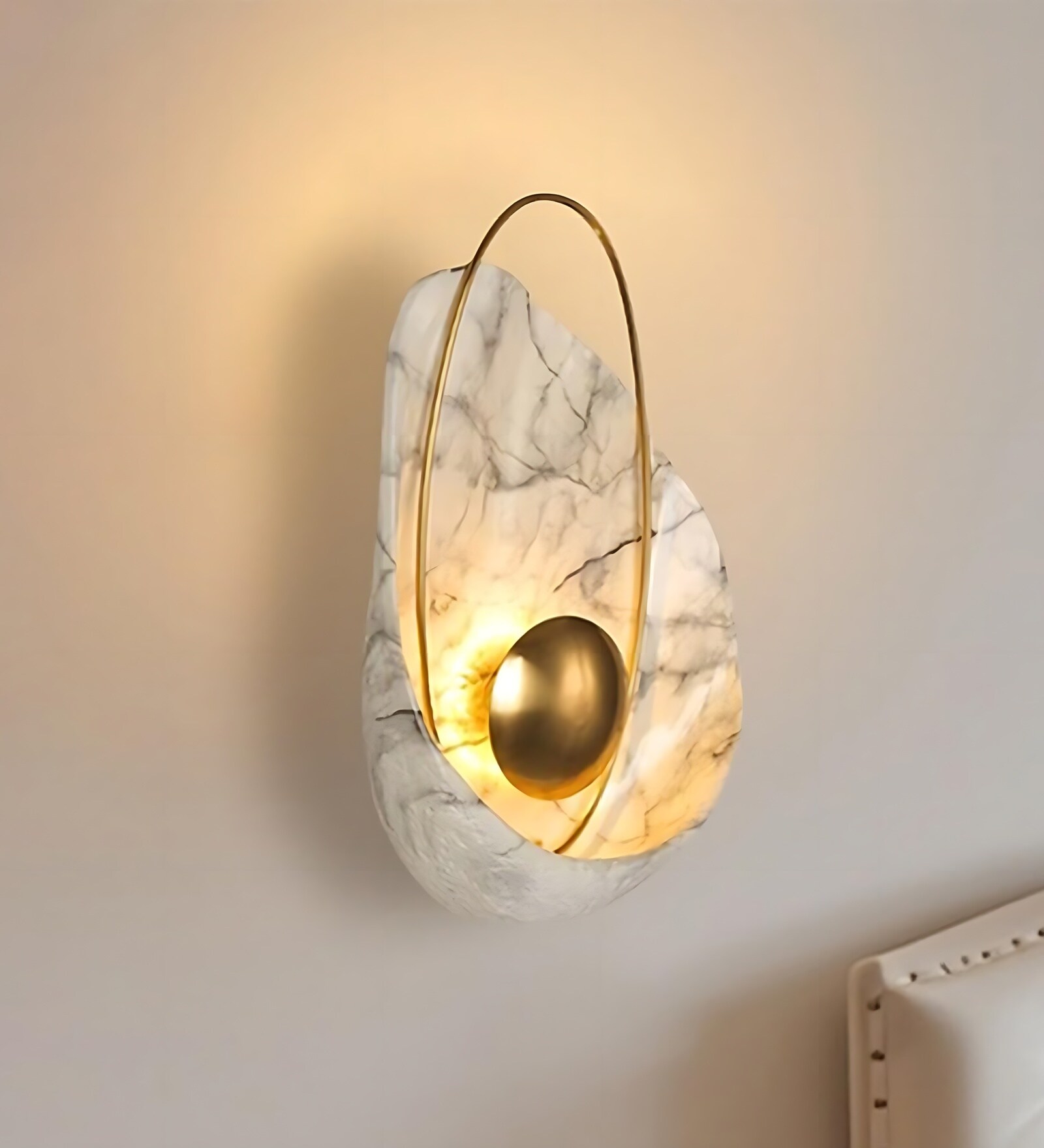 Olaya Modern LED Wall Lamp | 3 Light Modes (Warm/Natural/Cold White) | Decorative Bedroom, Living Room & Home Wall Light | Energy Efficient | Premium Build | 1Year Warranty