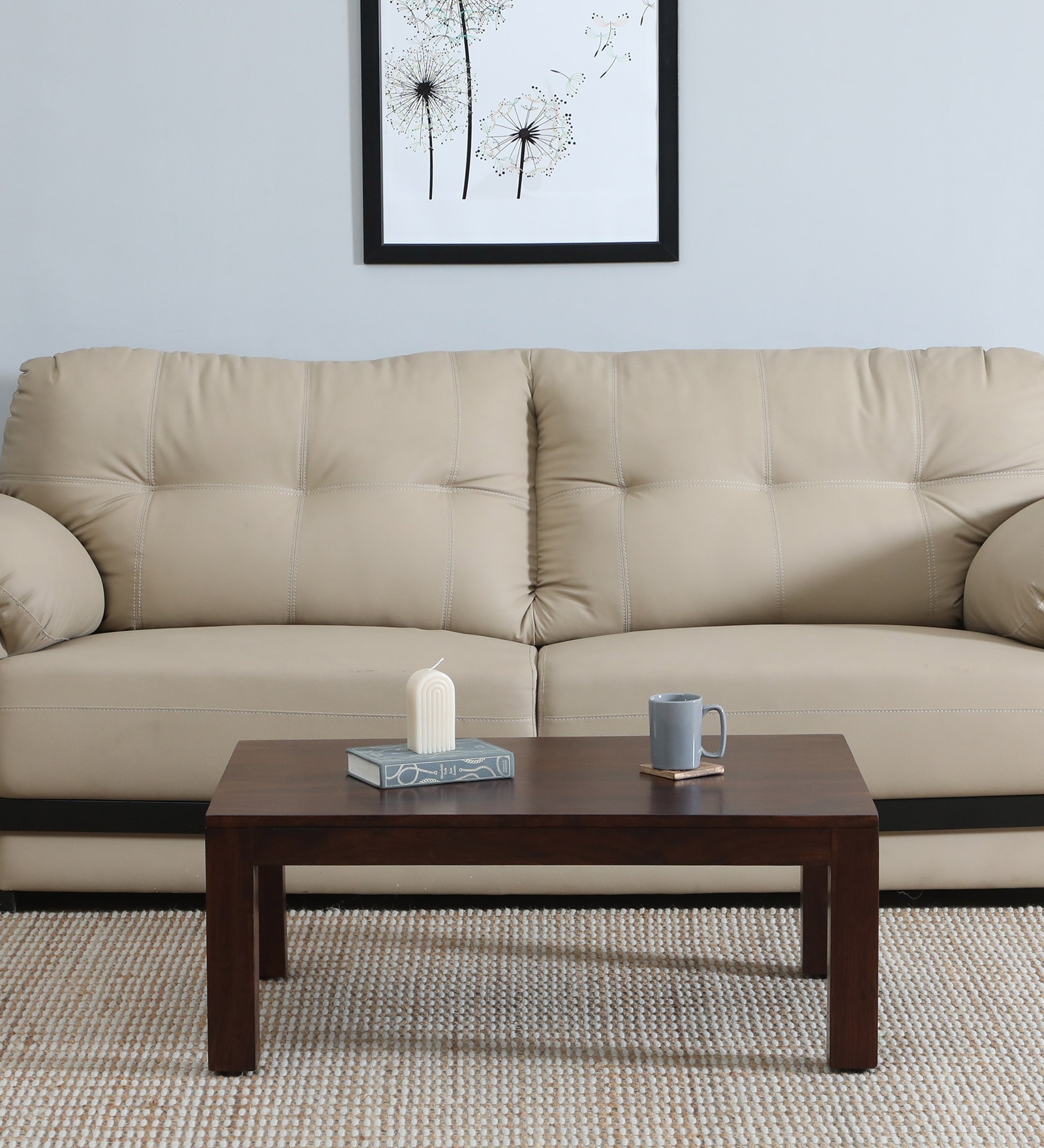 Olfen Sheesham Wood Coffee Table In Scratch Resistant Walnut Finish