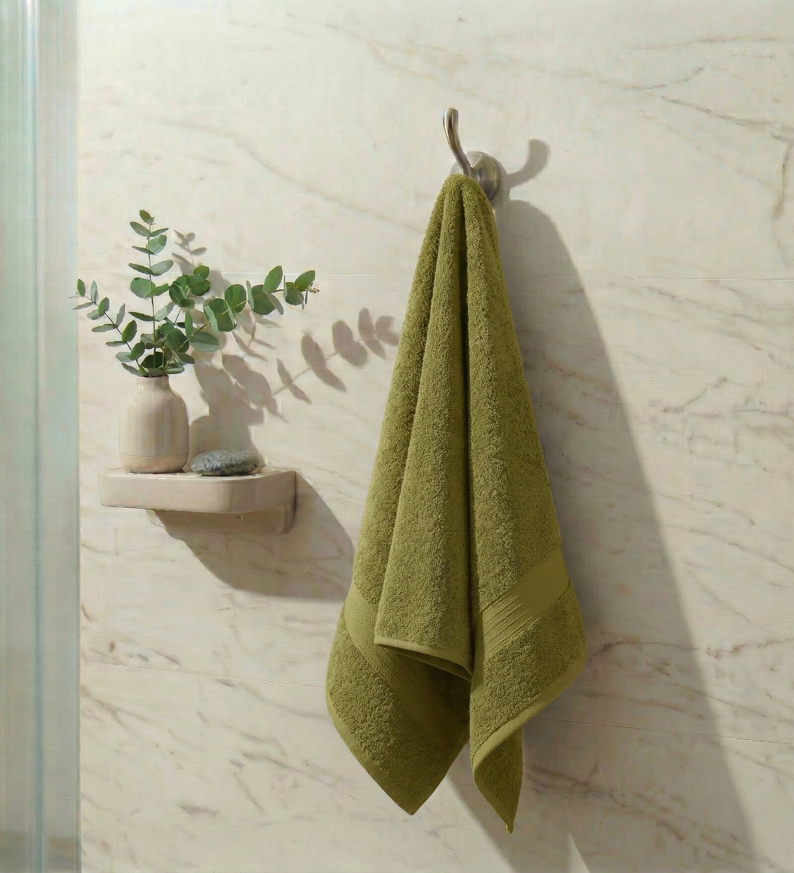 Olive 100% Cotton 380 Gsm Bath Towel
