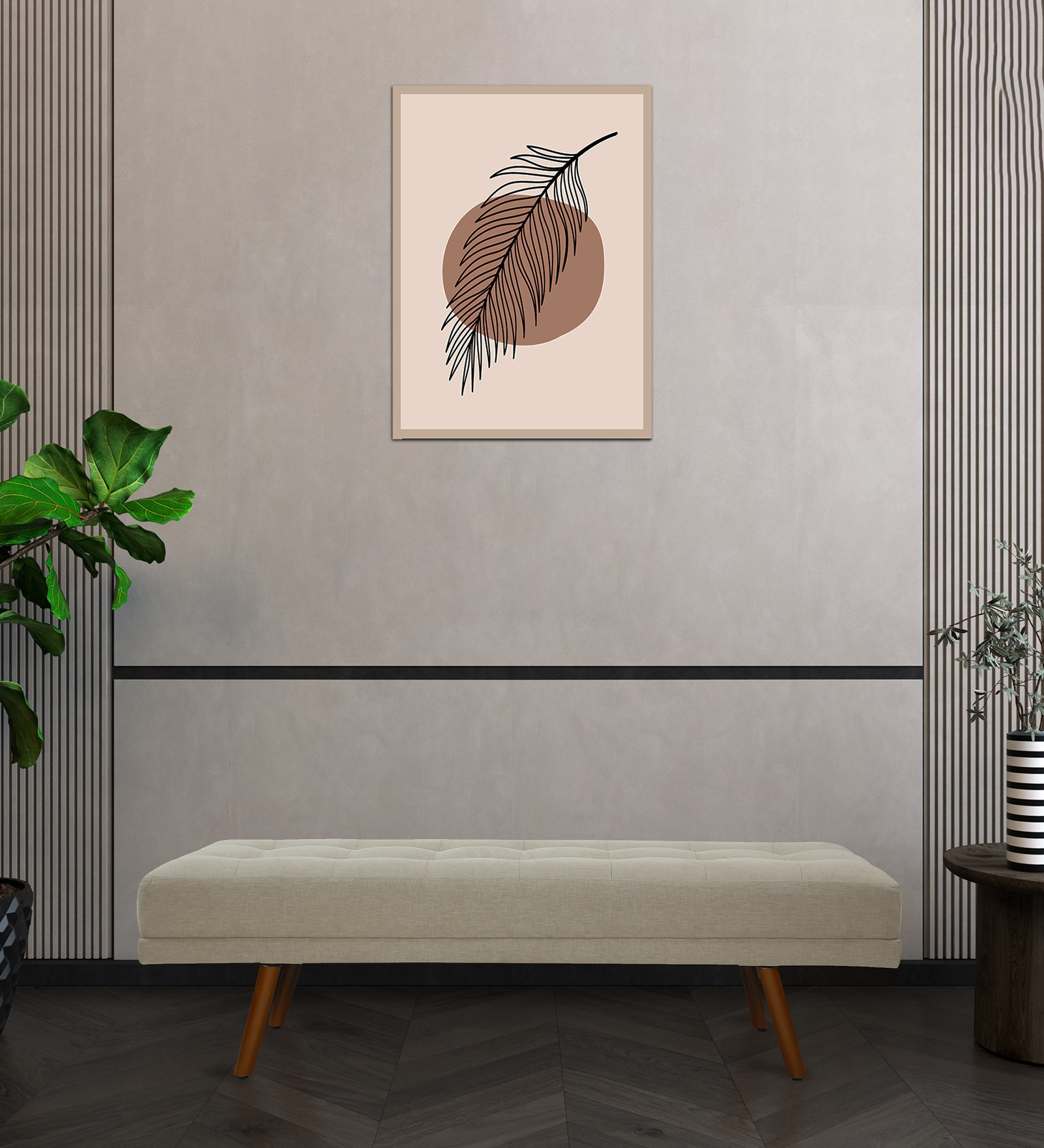 Olympia Bench in Beige Colour