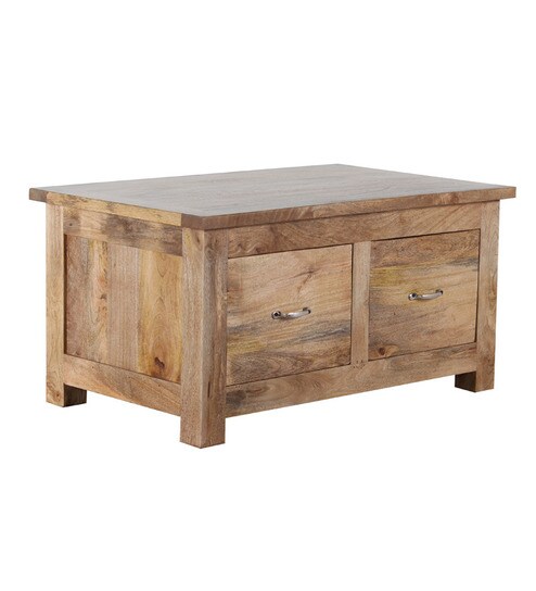 Olida Twin Drawer Mango Wood Coffee Table