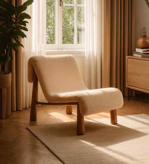 Olio Lounge Chair In In New Teak Dark Finish