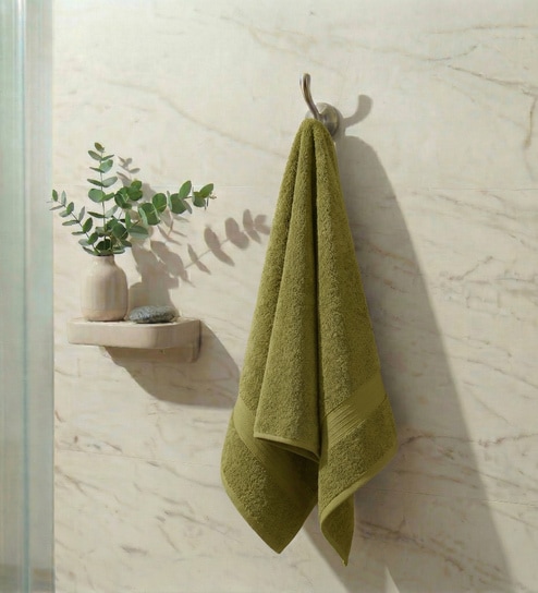Olive 100% Cotton 380 Gsm Bath Towel