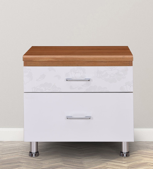 Buy Orchid Bedside Table In White Maple Finish By Royaloak