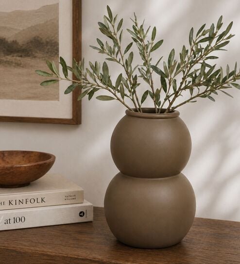 Olive Jaune Minimalist Double Gourd Decorative Table Vase