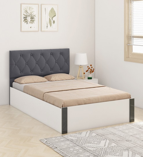 Pepperfry shop white bed