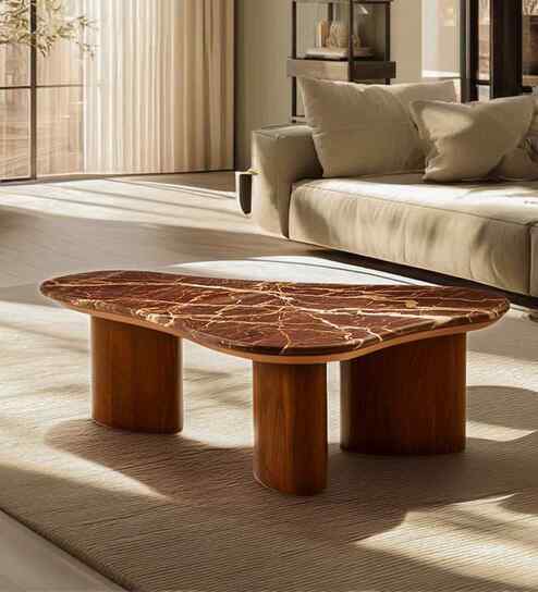 Ollo Marble Top Coffee Table In Ipiano Finish