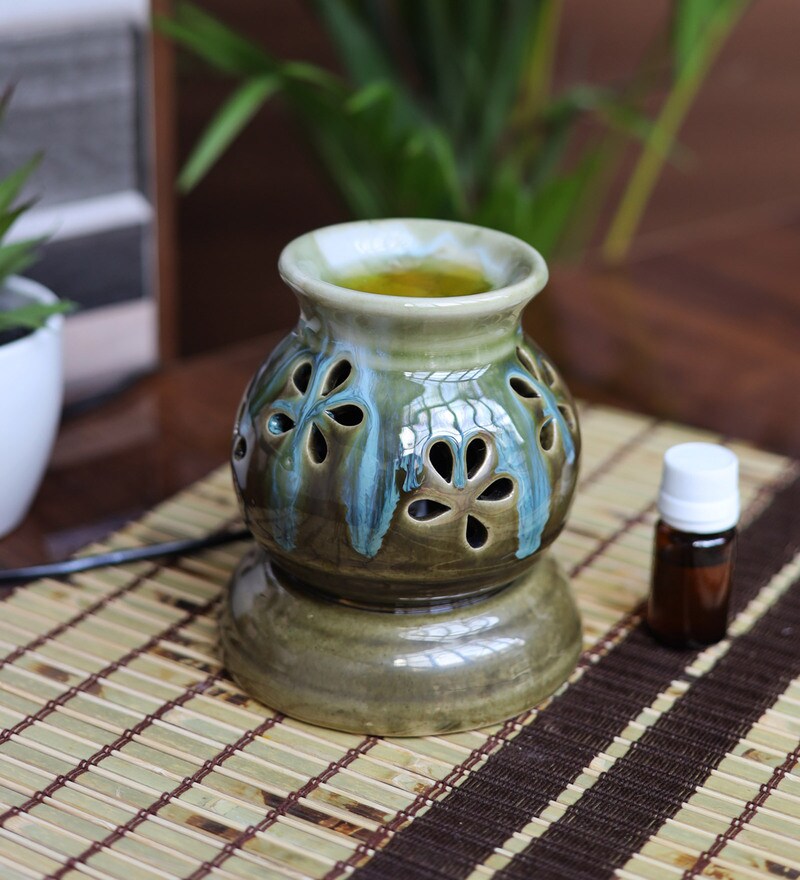 Buy Olive Ceramic Aroma diffuser by Lyallpur Stores Online - Diffusers ...