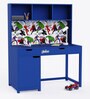 Old Timer Avengers Kids Study Table in Blue Colour