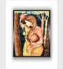Old Woman Canvas Framed Wall Painting