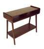 Old Solid Wood Console Table in Dark Brown Finish