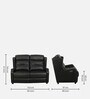 Olhao Leatherette 2 Seater Motorized Recliner in Charcoal Grey Colour