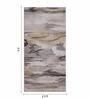 Olive Abstract Polypropylene 5 ft x 2.5 ft Machine Made Runner