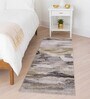 Olive Abstract Polypropylene 5 ft x 2.5 ft Machine Made Runner