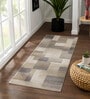 Olive Abstract Polypropylene 5 ft x 2 ft Machine Made Runner