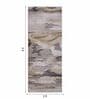 Olive Abstract Polypropylene 5 ft x 2 ft Machine Made Runner