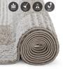 Olive Abstract Polypropylene 5 ft x 2 ft Machine Made Runner