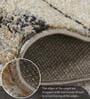 Olive Abstract Polypropylene 6 ft x 4 ft Machine Made Carpet