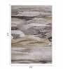 Olive Abstract Polypropylene 6 ft x 4 ft Machine Made Carpet