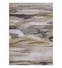 Olive Abstract Polypropylene 6 ft x 4 ft Machine Made Carpet