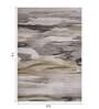 Olive Abstract Polypropylene 7 ft x 5 ft Machine Made Carpet
