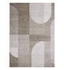 Olive Abstract Polypropylene 7 ft x 5 ft Machine Made Carpet