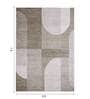 Olive Abstract Polypropylene 7 ft x 5 ft Machine Made Carpet
