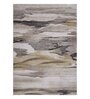 Olive Abstract Polypropylene 9 ft x 6 ft Machine Made Carpet