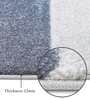 Olive and Blue Abstract Polypropylene 11 ft x 8 ft Machine Made Carpet