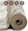 Olive and Cream Floral 4x6 Feet Machine Made Carpet
