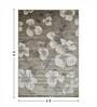 Olive and Cream Floral 4x6 Feet Machine Made Carpet