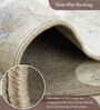 Olive and Cream Floral 4x6 Feet Machine Made Carpet