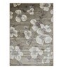 Olive and Cream Floral 5x7 Feet Machine Made Carpet