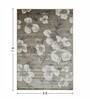 Olive and Cream Floral 5x7 Feet Machine Made Carpet