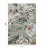 Olive and Cream Floral Polypropylene 6 ft x 4 ft Machine Made Carpet