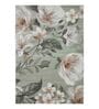 Olive and Cream Floral Polypropylene 7 ft x 5 ft Machine Made Carpet