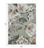 Olive and Cream Floral Polypropylene 9 ft x 6 ft Machine Made Carpet