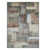 Olive and Rust Abstract 3x5 Feet Machine Made Carpet