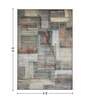 Olive and Rust Abstract 4x6 Feet Machine Made Carpet