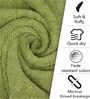 Olive Solid 550 GSM Cotton Towel Sets (Set of 4)
