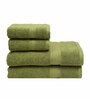 Olive Solid 550 GSM Cotton Towel Sets (Set of 4)
