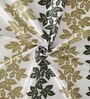 Olive Floral Polyester 7Ft Semisheer Eyelet Door Curtains (Set Of 2)
