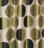 Olive Geometric Polyester 7Ft Semisheer Eyelet Door Curtains (Set Of 2)