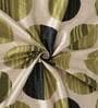 Olive Floral Polyester 9Ft Semisheer Eyelet Door Curtains (Set Of 2)