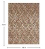 Olive Geometric Polyester 4 ft x 6 ft Machine Made Carpet